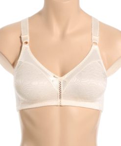 Bali Double Support Wireless Bra, Lace Bra with Stay-in-Place Straps, Full-Coverage Wirefree Bra, Tagless for Everyday Wear 34B Porcelain 6 51WNd1cSVwL