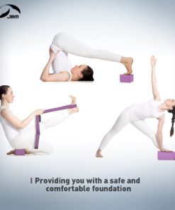 JBM Yoga Blocks 2 Pack with Strap, Cork Yoga Block 2 Pack EVA Foam Yoga Block Set of 2 Yoga Block with Strap, Yoga Bricks with Strap, Yoga Block Yoga Brick Yoga Cube Stretch Blocks Stretching Blocks Purple 15 51acuA9aXmL