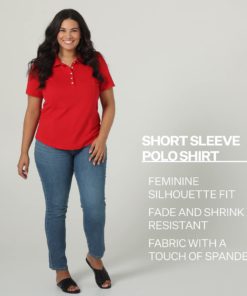 Riders by Lee Indigo Women's Short Sleeve Polo Shirt XX-Large Arctic White 6 51fyx8rcSjL