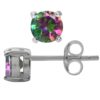 Silvershake 1.26ct. 5mm Petite Round Shape Mystic Fire Topaz 925 Sterling Silver Stud Earrings 3 51qqvj14FRL 1