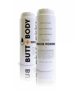 Butt & Body Rescue Powder. Naturally Protects Skin & Eliminates Chafing, Rubbing, Sticking & Odors. No Talc. Made in USA - Absorbs Sweat & Keeps You Cooler. (4 Ounce - 1 Pack) 4 Ounce (Pack of 1) 7 51u18MY2z5S