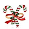 Fesciory Christmas Brooch Pins for Women, Multi-Colored Rhinestone Crystal Enamel Christmas Jewelry Gift for Girls A:Enamel Candy Cane 14 610SOZK38ML