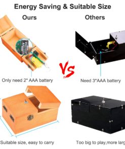 Calary Useless Box Turns Itself Off in Wooden Storage Box Alone Machine Fully Assembled in Box Gifts for Adults and Children 9 610r YVQJwL