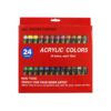Acrylic Paint Set of 24 Colors, 0.4 oz (12 ml) Tubes, Perfect for Artists & Kids, Art Supplies for Canvas Wood Fabric Ceramic Crafts Painting Acrylic 24Colors