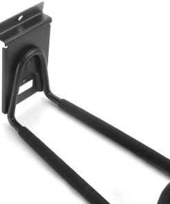 Slatwall Hose Hooks, Heavy Duty Garage Storage Utility Tool Double Holder Bike Hanger Organizer for Bicycle Ladder and Folding Chairs (2 Pack, Black) 12 614JdyW0MmL