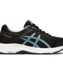 ASICS Women's Gel-Contend 5 Running Shoes 10 Women/10 Men Black/Ice Mint 12 6160A9YD8RL