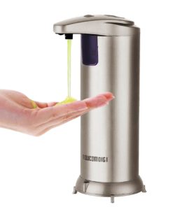 Newcomdigi Automatic Fingerprint Resistant Stainless Steel Touch-Free Soap Dispenser 10 616Vl93mRTL
