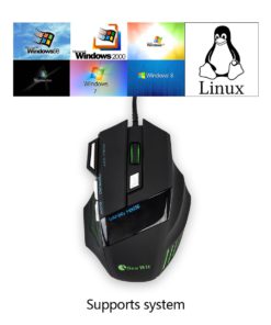 Sea Wit RGB USB Wired Gaming Mouse Up to 3200DPI,4 DPI Adjustment Levels and 3000FPS,7 Buttons,Colorful Breathing LED,Skin-Friendly Material,4.9ft(1.5m) Full Copper Braided Wire, for PC/Laptop 14 616wTbbASxL