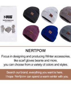 Nertpow Winter Daily Beanie Hat for Men Women, Warm Fleece Lined Thermal Trendy Thick Knit Skull Cable Cuff Cap 13 617R8KxvJ1L