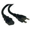 Tripp Lite Heavy Duty Computer Power Cord, 15A, 14AWG (NEMA 5-15P to IEC-320-C13), 3-ft. (P007-003),Black 3-feet 14 61H6tLOQGXL
