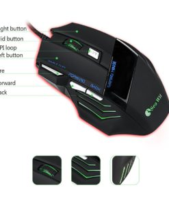 Sea Wit RGB USB Wired Gaming Mouse Up to 3200DPI,4 DPI Adjustment Levels and 3000FPS,7 Buttons,Colorful Breathing LED,Skin-Friendly Material,4.9ft(1.5m) Full Copper Braided Wire, for PC/Laptop 11 61Ilu0WkDZL