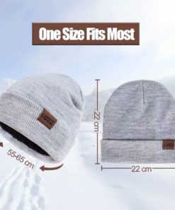 Nertpow Winter Daily Beanie Hat for Men Women, Warm Fleece Lined Thermal Trendy Thick Knit Skull Cable Cuff Cap 9 61LXQLOISjL