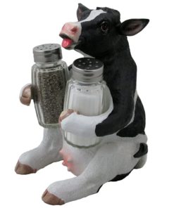 Holstein Cow Glass Salt and Pepper Shaker Set with Holder Figurine in Tabletop Country Kitchen Decor or Decorative Farm Animal Collectible Sculptures As Spice Racks and Rustic Gifts for Farmers 8 61MmcZmcEDL