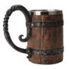 550ML Viking Beer Mug, Stainless, Whiskey Barrel Cup ,Viking wood style Beer mug ,Wooden Gift Antique Men's Barrel Capacity 32 61MqV1qW0JL