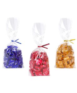 200 Clear Plastic Cello Bags 4x9 with 4" Twist Ties 6 Mix Colors - 1.4 mils Thick OPP Treat Bags for Gift Wrapping Packaging Decorations Storage (4'' x 9'') 4'' x 9'' 13 61Sf6mTRsL