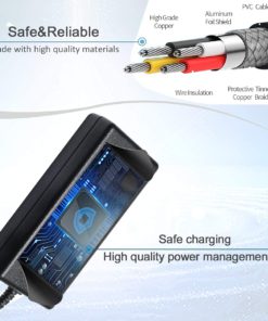 24V 1.5A 36W Electric Scooter E100 E200 E300 Battery Charger Standard 3-Prong Inline for Razor E100 E200 E300 E125 E150 E500 E175 PR200,MX350 E225S E325S, Pocket Mod, Sports Mod, and Dirt Quad 13 61T8BVHIFHS