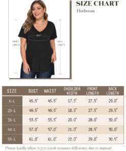 Florboom Plus Size Womens Clothes Long/Short Sleeve V Neck Tops Casual Loose Fit Basics High Low T Shirts 4X-Large A-burgundy 5 61cKdYwhb6L
