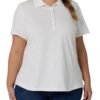 Riders by Lee Indigo Women's Short Sleeve Polo Shirt XX-Large Arctic White 30 61djpNu8IrL