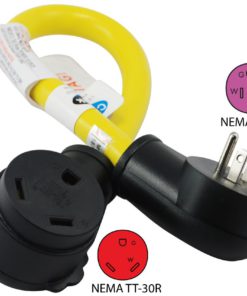Alternative view of Conntek 14200 15 Amp to 30 Amp RV Pigtail Adapter Flat Plug