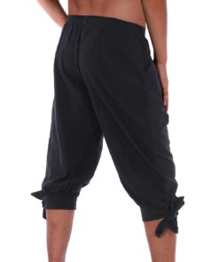 Men's Ankle Banded Pants Medieval Viking Navigator Pirate Costume Trousers Renaissance Gothic Pants Large Black-short 9 61iMBFyHGXL 2