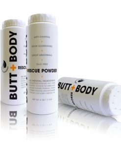 Butt & Body Rescue Powder. Naturally Protects Skin & Eliminates Chafing, Rubbing, Sticking & Odors. No Talc. Made in USA - Absorbs Sweat & Keeps You Cooler. (4 Ounce - 1 Pack) 4 Ounce (Pack of 1) 8 61jP6BGHHMS