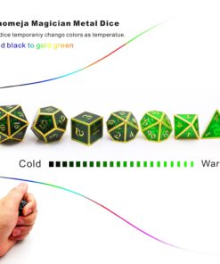 HAOMEJA Color Changing Temperature Metal Dragons DND dice Set D&D dice Set Role Playing Dice Apply to Dungeons and Dragons Black Transition Green W Black Green 9 61kI8k2bc6L 1