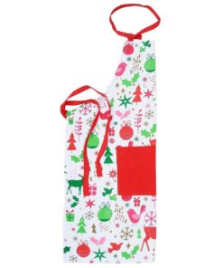 YEKOO Red and White Chef Aprons with Pockets and Adjustable Neck & Waist Ties,Machine Washable,Prefect for Cooking,Baking,Crafting,100% Natural Cotton 10 61rh2rUPElL