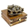 THOR INSTRUMENTS 5" Triangular Beautiful Nautical Sundial Compass with Level Meter Encased in Genuine Rosewood Anchor Inlaid Case Maritime Decor Gifts Rustic Vintage Home Decor Gifts 25 61rnGSP8xVL