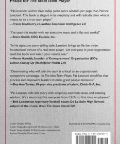 Alternative view of The Ideal Team Player: How to Recognize and Cultivate The Three Essential Virtues (J-B Lencioni Series) Hardcover