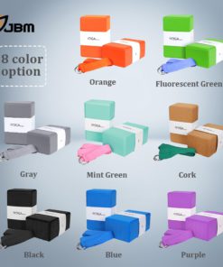 JBM Yoga Blocks 2 Pack with Strap, Cork Yoga Block 2 Pack EVA Foam Yoga Block Set of 2 Yoga Block with Strap, Yoga Bricks with Strap, Yoga Block Yoga Brick Yoga Cube Stretch Blocks Stretching Blocks Purple 14 61sAeHQFtzL 1