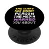 Scary Non-Binary Person The Media Warned About LGBTQIA Pride PopSockets PopGrip: Swappable Grip for Phones & Tablets Black