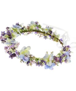 Alternative view of Vividsun Green Leaf Flower Crown Eucalyptus Crown Wedding Bridal Maternity Photo Props Headpiece A/Purple
