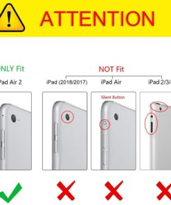 BENTOBEN iPad Air 2 Case, Hybrid Shockproof Protective Case with Kickstand Rugged Triple-Layer Shock Resistant Drop Proof Case Cover for iPad Air 2 with Retina Display/iPad 6, Black/Blue M753-Black/Blue 10 61zRkKjebUL