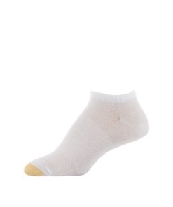 GOLDTOE Women's No Show Sport Socks with Arch Support, 6 Pairs Medium White 4 713nq qTuML