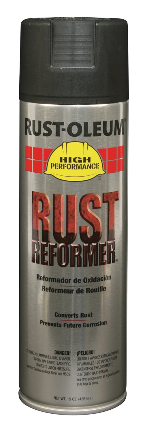 Rust-Oleum 215634 High Performance V2100 System Rust Reformer Spray Coating, 15-Ounce, Black, 6-Pack