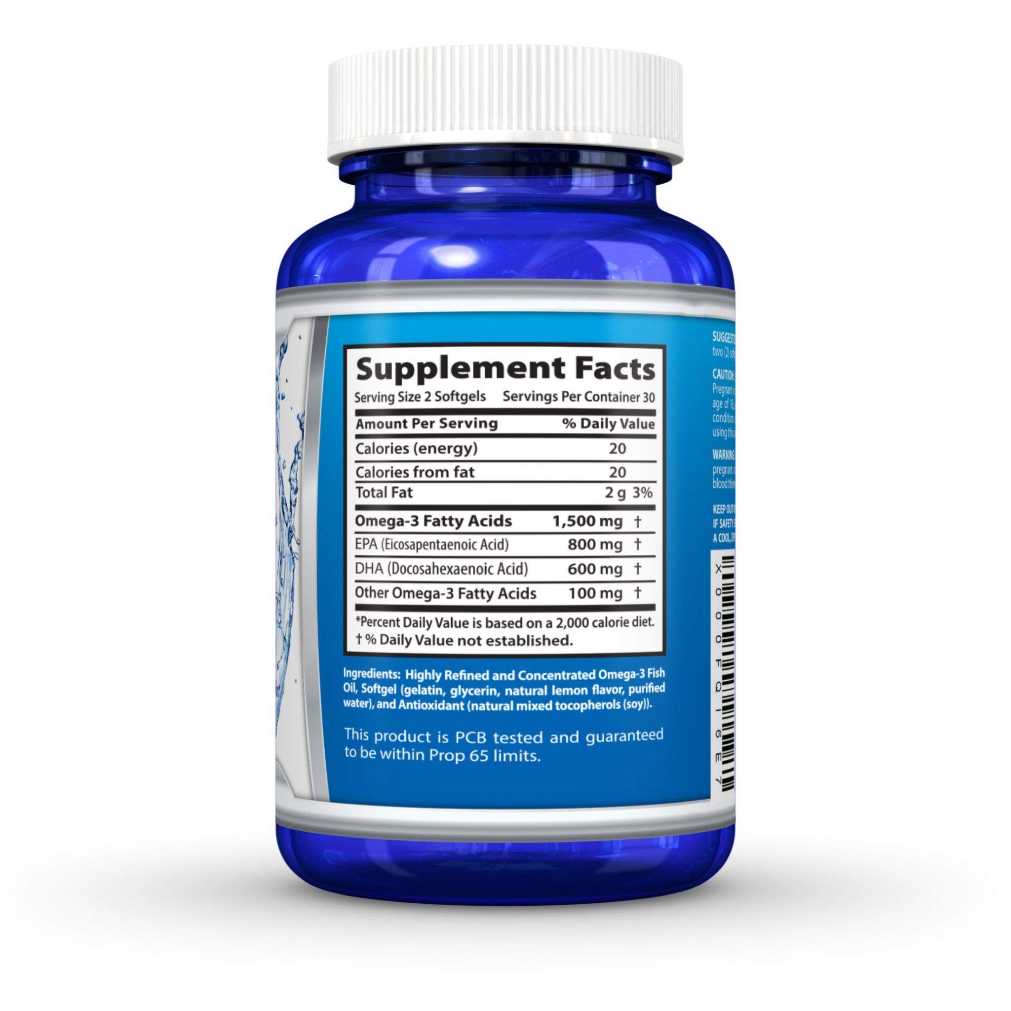 Fish Oil Pills Pharmaceutical Quality Triple Strength Omega 3