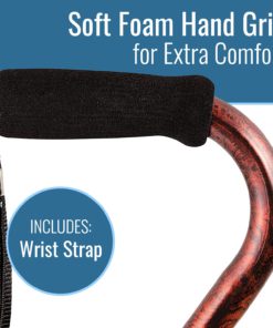 DMI Adjustable Walking Cane and Walking Stick for Men and Women, Lightweight, Adjusts from 30-39 Inches, Supports up to 250 lbs with Ergonomic Soft Foam Offset Hand Grip and Wrist Strap, Copper Swirl 7 71JXSUxEqxS