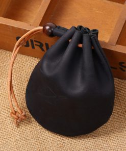 BLESSUME Medieval Pouch Drawstring Bag Renaissance Viking Costume Belt Pouch Waist Bag (Black 2) Black 2 9 71Jn2gLBBeL