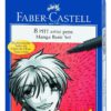 Faber-castell Manga Pitt Artist Pens 8/pkg 5 Shades of Gray 3 Assorted Tip Black 167107