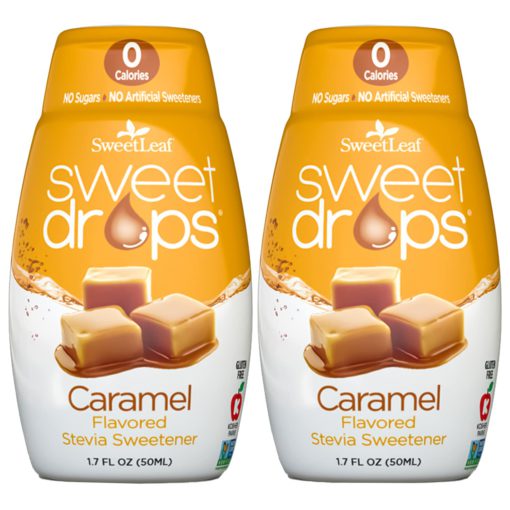 SweetLeaf Sweet Drops Caramel Stevia Liquid Sweetener - Flavor Foods, Keto Coffee with Sugar Free, 0 Calorie, Non-Glycemic Response SweetLeaf Stevia Drops, 1.7 Fl Oz Ea (Pack of 2) 1.7 Fl Oz (Pack of 2)