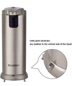 Newcomdigi Automatic Fingerprint Resistant Stainless Steel Touch-Free Soap Dispenser 12 71OMLuKVplL