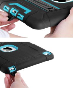 BENTOBEN iPad Air 2 Case, Hybrid Shockproof Protective Case with Kickstand Rugged Triple-Layer Shock Resistant Drop Proof Case Cover for iPad Air 2 with Retina Display/iPad 6, Black/Blue M753-Black/Blue 14 71keboOzrsL