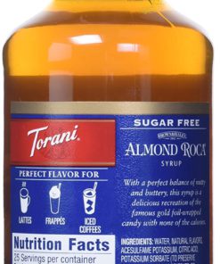 Torani Sugar Free Almond Roca Syrup 9 71pyq9FQkhL
