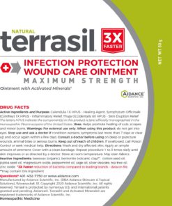 Terrasil Wound Care Max - 3X Faster Healing, Infection Protection Ointment for Bed sores, Pressure sores, Diabetic Wounds, ulcers, cuts, scrapes, and Burns (50 Gram Tube) 50 Gram (Pack of 1) 8 71sYNpzPtzL