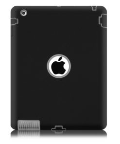 iPad 4 case, iPad 3 Case, iPad 2 Case,Fingic iPad 4 Case Rugged 3 in 1 Hybrid Heavy Duty Shock-Absorption Scratch-Resistant Protective Case for iPad 2/3/4,Gray/Black T017-02 Black/Gray 15 71utcMqMzL