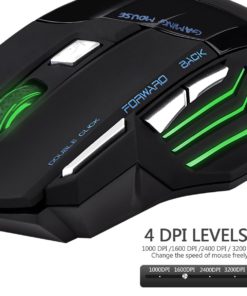 Sea Wit RGB USB Wired Gaming Mouse Up to 3200DPI,4 DPI Adjustment Levels and 3000FPS,7 Buttons,Colorful Breathing LED,Skin-Friendly Material,4.9ft(1.5m) Full Copper Braided Wire, for PC/Laptop 13 71vH2FkNYOL