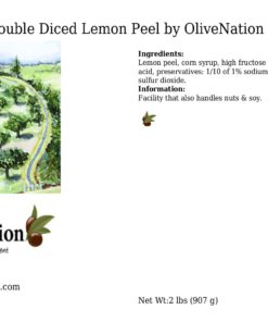 OliveNation Double Diced Candied Lemon Peel, Finely Chopped for Cooking, Baking, Edible Decoration, Non-GMO, Gluten Free, Vegan - 32 ounces 2 Pound (Pack of 1) 3 71vpRt6mpAL
