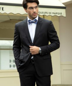 HISDERN Bow Ties for Men Floral Bowties Mens Self Tie Bow Tie Handkerchief Jacquard Woven Bowtie Pocket Square Set A-02 Navy Blue Floral 11 71yAIO2wixL