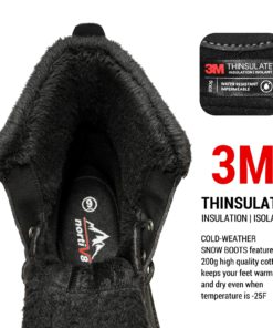 Alternative view of NORTIV 8 Men's Waterproof Winter Snow Boots 9 Black