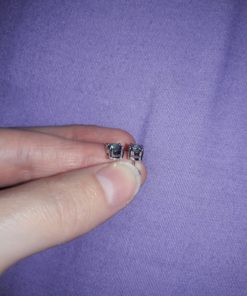 Silvershake 1.26ct. 5mm Petite Round Shape Mystic Fire Topaz 925 Sterling Silver Stud Earrings 11 81MNmwI0ttL